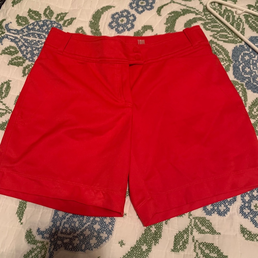 NWOT golf shorts bright coral 4